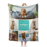 Personalized Pet Blanket Pet Custom Photo Blanket Pet Memorial Gifts Pet Passing Away Gift Dog Memory Gifts Dog Nose Print Kit Dog Condolence Gift Pet Remembrance Gift Dog Squishmellow Pet Beds