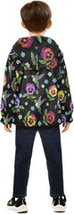 CHIFIGNO Colorful Pansy Flowers Toddler Boy Hooded Jacket Light Thick Sweatshirt Jacket 3T