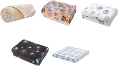 Pet Dog Bed Cover Warm Blanket Printed Fleece Blanket for Cats Dog Small Animal Cage Bedding Blanket Throw Cushion