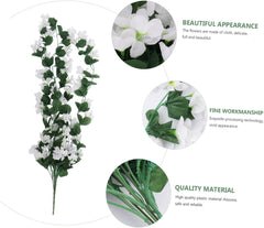 Artificial Violet Flowers Hanging Vine Petal Faux Plants for Wedding Bouquet Home Decoration White Green Romantic Table Centerpiece and Craft Use