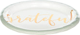 Unique Industries Pastel Thanksgiving Grateful Foil Stamping Round Dessert Paper Plates - 7" (8 Ct) | Elegant & Disposable Paper Plates - Ideal for Holiday Celebrations & Gatherings, Gray, White, Gold