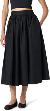 The Drop Women's Arlo Voluminous Cotton Poplin Midi Skirt