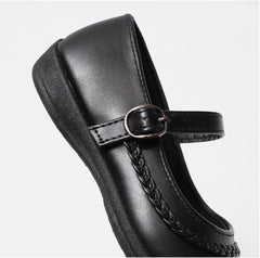 Girls Mary Jane Flats Lightweight School Uniform Shoes Black Dress Shoes