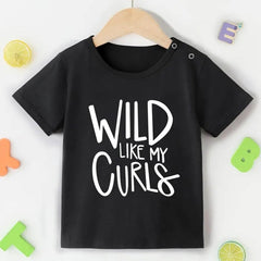 Toddler Boys Girls Letter Print Cotton Tee Short Sleeve Summer T-Shirt Casual Crewneck Top Baby Unisex Breathable Outfit
