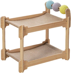 Cats Tree with Sisal Post and Wood Frame for Indoor Cats Comfort Furniture Protector Entertainment Scratcher