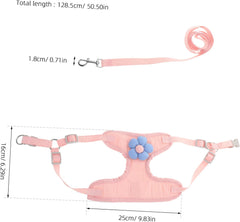 Yardwe Dog Harness and Leash Small and Medium Dogs Adjustable Soft Vest for Comfortable Walking and Training Secure Chest Strap and Leash Attachment Easy to Clean Materials for Daily Use