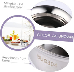 BESPORTBLE Insulated Stainless Steel Bowls and Feeding Bowls for Rice Soup Snacks for Home and Restaurant Use