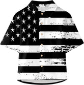 Toddler Boys Girls Short Sleeve Botton Independence Day 4th of July Prints Kids Tops T Shirt Shirts Teenage Boys