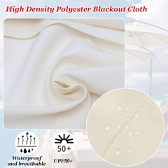 9.8ft/300cm Patio Umbrella Replacement Canopy 6 Arms/8 Arms Patio Replacement Parasol Canopy Cover Replacement Cloth for Cantilever Umbrella(Gray,6 ribs-2.7m(8.8ft))