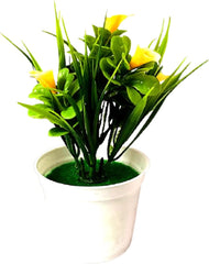 Artificial Plant Fake Flower Exquisite Plastic Artificial Bonsai Faux Plant Fake Potted Flower Home Office Garden Party Decor Artificial Potted Flower Faux for Home-Pink