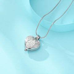 zeqingjw Pet Cremation Jewelry for Ashes Pendant Paw Print Pet Heart Urn Necklace Memorial Keepsake Jewelry for Pet/Dog's/Cat's Ashes