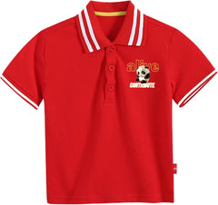 Cartoon Panda Prints T Shirt for Kids Child Girls Boys Short Sleeve Thin Tops Lapel Summer Casual Loose Tees