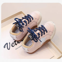 Kids Sparkle Star Sneakers Casual Sports Running Shoes for Girls Boys