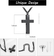 E&A Personalized Ash Necklace for Dog,Custom Photo&Text Pet Ashes Necklace,Pet/Dog Urn Necklace for Ashes,Dog Ashes Keepsake Necklace,Pet cremation jewelry ash