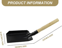 Garden Shovel Hand, Portable Small Iron Square Shovel with Wooden Handle, Efficient Gardening Tools for Transplanting Weeding MovingGarden