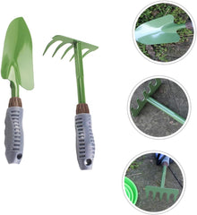 1set Stainless Steel Garden Tool Rake and Shovel for Efficient Weeding and Soil Excavation Gardening Hand Tools for Home and Use