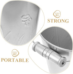 Handheld Metal Flower Pot for Indoor and Outdoor Plants Galvanized Iron Planter Drainage Small Succulent Pot for Balcony Garden Decor