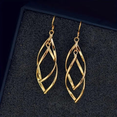 925 Sterling Silver Drop Earrings for Women Leaf-Shaped Earrings