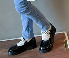 Girl's Mary Jane Dress Shoes Ballet Flat with Rhineston𝐞 Strap for Part𝐲 Wedding Birthday Girls Slides with Sayings