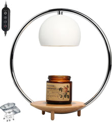 Candle Warmer Lamp with Timer & Dimmer, Electric Candle Warmer Light for Jar Candles Burner, Dimmable Wax Melts Warmer for Bedroom Home Decor, Modern Candle Melter Heater Gifts for Mom