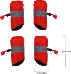 4pcs Dog Shoes Non- Boots for Paw Comfortable and Breathable Foot for Dogs Puppies for Christmas Festival and Outdoor Adventures