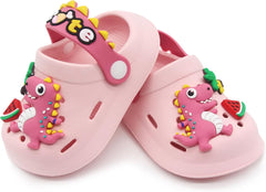 Toddler Shoes Little Kid Clogs Slide Sandals for 0-8yrs Kids Unisex Girls Shoes and Boys Shoes Garden Shoes Cartoon Slides Slip-Resistance Sandals Beach Slippers