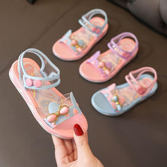 Girls Sandals Summer Princess Beach Shoes Fashion Leather Shoes For Young Children And Girls Casual Sandal Kids