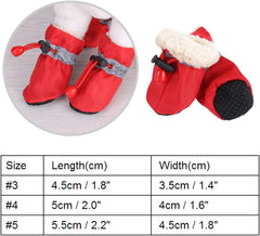 4 Pcs Dog Boots Dog Shoes,Dog Booties with Anti Slip Sole and Skid Proofing,Outdoor Dog Shoes for Small and Medium Dogs, Cats, Pets (4)