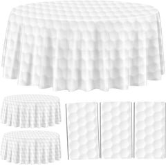 9Pcs Golf Tablecloths - Golf Party Table Covers White Golf Pattern Table Cloth for Kids Sports Golf Birthday Party Supplies,84inch