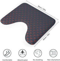 Halloween Purple Toilet Rug Mat U Shaped 20"x 16" Non-Slip Toilet Bath Mat Absorbent Bathroom Rugs Mats Quick Dry Contour Mat for Bathroom Floor