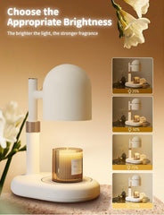 Candle Warmer Lamp with Timer & Dimmer, Adjustable Height Candle Warmer, Wax Warmer Lamp for Candles with 2 GU10 Bulbs, Home Decor House Warming Gifts