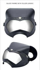 Dog Sunglasses, Dustproof UV Protection, PC, PU Shock-Resistant Pet Helmet, Adjustable Strap, Removable Accessories, Perfect for Outdoor Camping, Hiking, Beach, and Pet Travel Adventures, 18x12cm