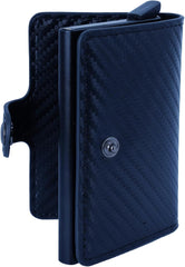 Generic Minimalist Elegant Wallet with RFID Security Features and Cash Holder, Low Profile and Pop Up Button, Perfect for a Gentleman (Fiber), XL240328-12