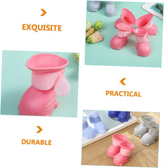 4pcs Dog Rain Boots -Resistant Pet Shoes for Dogs and Easy to Rain Shoes for Rainy Days Comfortable and Non-Skid Design