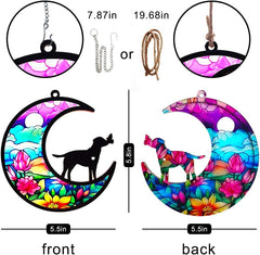 Dog Memorial Stained Acrylic Sun Catcher - A Heartfelt Sympathy Gift for Those Mourning The Loss of a Beloved Canine Companion,Gifts for Dog Lovers