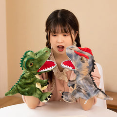 Dinosaur Hand Puppets with Movable Mouth Kids Adults Plush Stuffed Animal Hand Puppets Toys Plush Animal Interactive Toys for Role Play Storytelling Show Theater