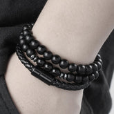 Bracelet Stack for Women Beaded Stackable Bracelets Set Gold Layered Jewelry Gift