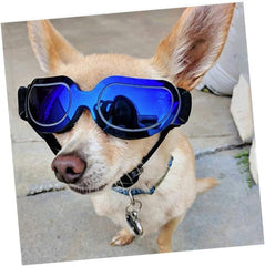 Angoily 2pcs Doggy Sunglasses Pet Glasses for Breeds and Frame Comfortable Lining Belt Party Prop Glasses