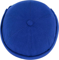 2 Pcs Mens Brimless Docker Cap Set - Retro Worker Sailor Skull Cap Beanie with Rolled Cuff