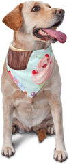 Cupcake Pattern Dog Bandana Pet Scarf Accessories for Small Medium Dogs Cats Photo Prop, Triangle Pet Bandanas Adjustable Puppy Bib Washable Dog Kerchief Puppy Neckerchief