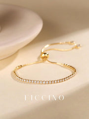 Adjustable Thin Bangle Bracelets for Women Delicate