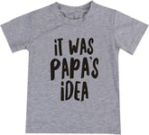 Baby Kids Graphic T-Shirts Summer Cotton Short Sleeve Tops Boys Girls Casual Letter Print Loose Fit Tee Outfit Unisex