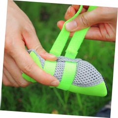 Summer Breathable Mesh Pet Dog Shoes s Green Non-Slip Sole Dog Boots for Hiking Walking and Summer Adventures Fit for Comfort and Protection