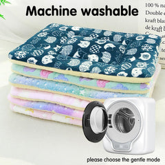 Dog Bed Mat–Soft & Comfortable Puppy Kennel Pad for Crate–Durable Crate Bed & Mat for Dogs & Cats–Ideal for Crate Use (Blue-cat, S:19x13inches, Suit 13 lb Pets)