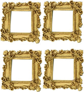 Alipis 4pcs Miniature Vintage Photo Frames Retro Resin Craft Decor for Phone Cases and Projects Chic Frame for Unique Decoration