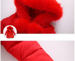 Yiqinyuan Girls Warm Winter Coat Fashion Long Kids Hooded Jacket Coat for Girl Outerwear Girls Clothes
