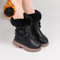 IWIHMIV Toddler Riding Boots Girls Tall Boots Girls' Boots Girls' Boots Comfortable Thick Sole Mid Calf Boots for Toddlers