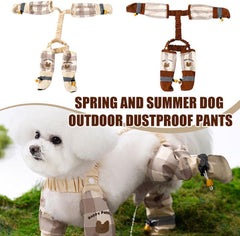 Anti Dirt Pants for Dogs,Waterproof Dog Boots Rain Boots with Suspender,Adjustable Anti-Slip Boots Belly Protector for Hiking Walking,Adjustable Dog Paw Protector Shoes1