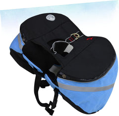 Pet Dog Sports Backpack Portable Outdoor Dog Rucksack Breathable Hound Pack Safety Leash Hook Oxford for Travel Camping Hiking s