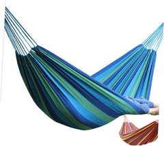 BESPORTBLE Travel Essential Outdoor Hammock Canvas Swing Seat Stripes Compact for Camping Leisure